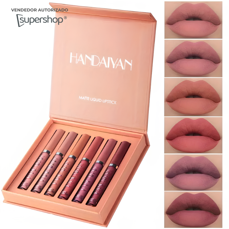 Batom Líquido Sexy Lips Handaiyan - Fosco À Prova D'água 16h de Duração [COMPRE 3, LEVE 6]