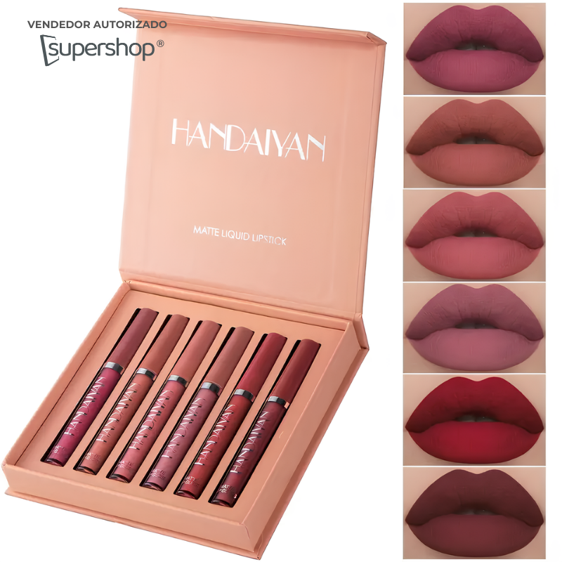 Batom Líquido Sexy Lips Handaiyan - Fosco À Prova D'água 16h de Duração [COMPRE 3, LEVE 6]