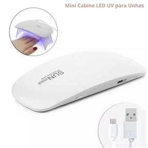 Mini Cabine LED UV - Secagem de Unhas com Esmaltação Normal ou em Gel