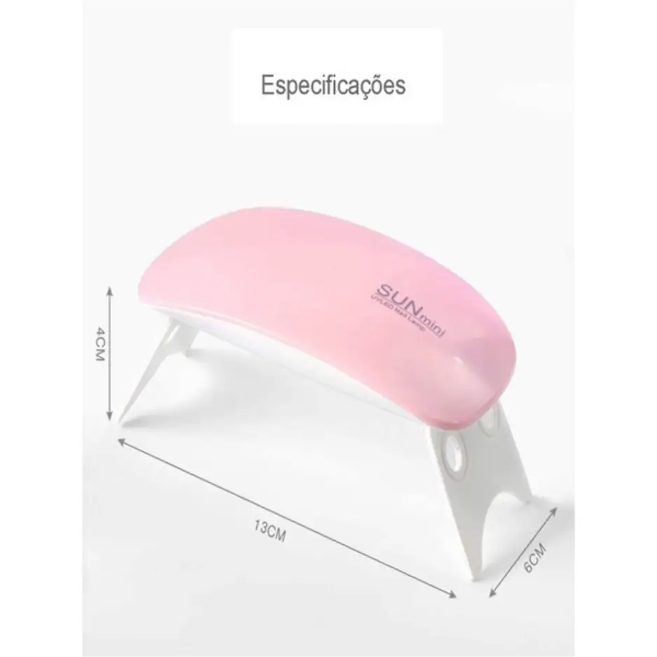 Mini Cabine LED UV - Secagem de Unhas com Esmaltação Normal ou em Gel