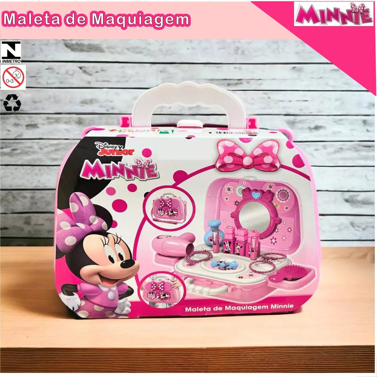 Maleta Luxo Make Kids® Boneca Minnie de Brinde