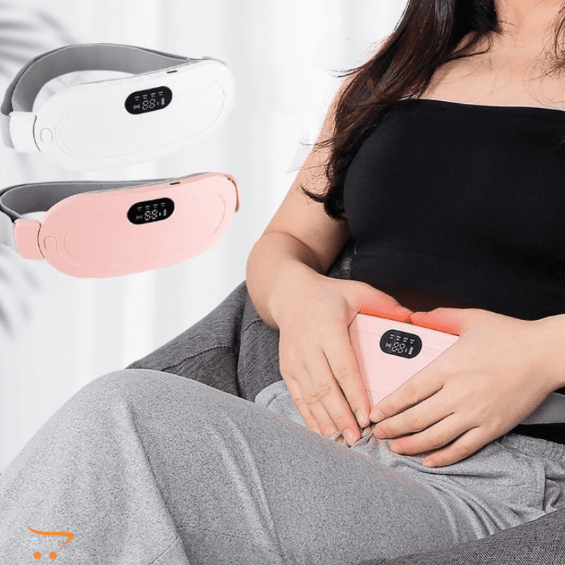 ALIVI CÓLICA- CINTA MASSAGEADORA TÉRMICA RECARREGÁVEL PARA ALÍVIO INTANTÂNEO DE CÓLICAS MENSTRUAIS