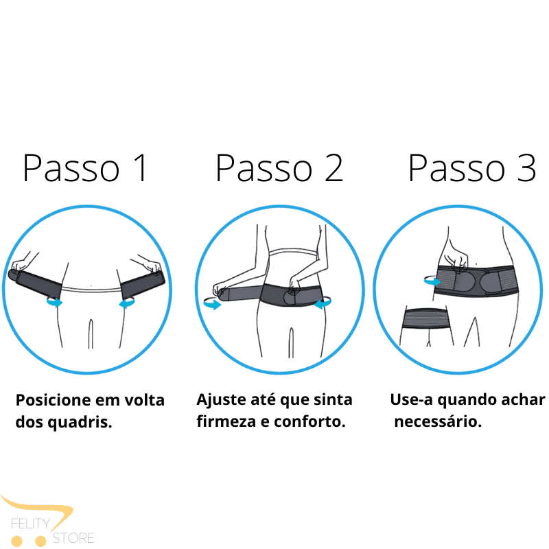 CINTA ORTOPÉDICA DISCRETA PARA DORES NA COLUNA, LOMBAR E QUADRIL - LOMBAR COMFORT