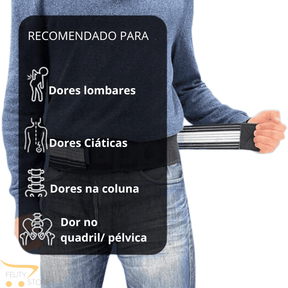 CINTA ORTOPÉDICA DISCRETA PARA DORES NA COLUNA, LOMBAR E QUADRIL - LOMBAR COMFORT