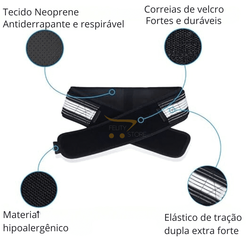 CINTA ORTOPÉDICA DISCRETA PARA DORES NA COLUNA, LOMBAR E QUADRIL - LOMBAR COMFORT