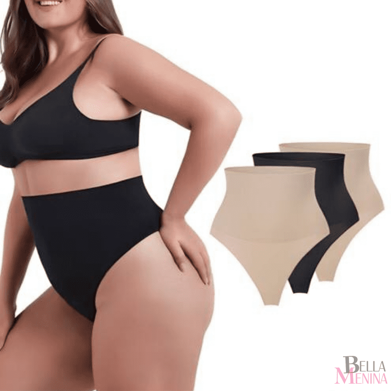 [COMPRE 1 LEVE 3 + FRETE GRÁTIS] - Calcinha Afina Cintura Comprime Abdômen  Slim Comfort