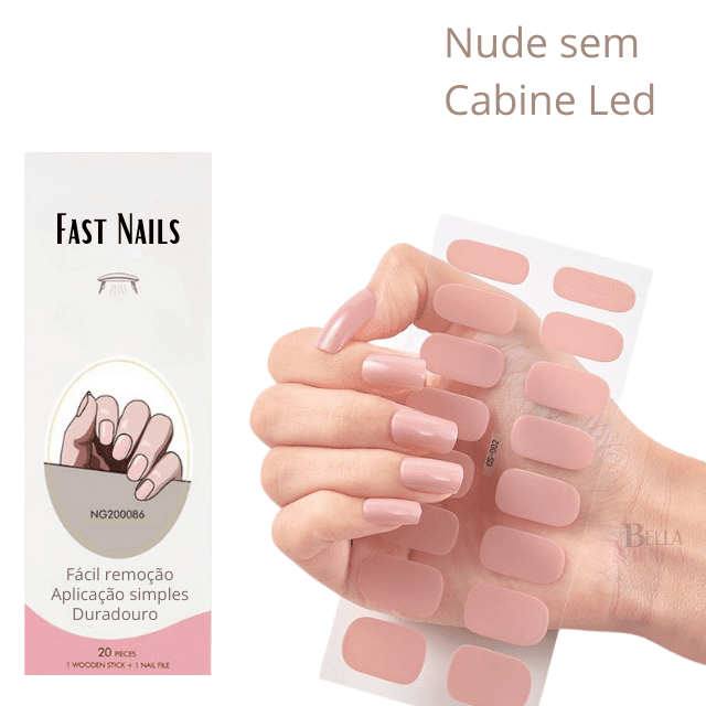 Unhas de Gel Adesivos + Cabine Led UV para secagem- Fast Nails