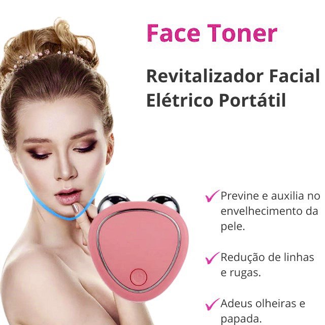 Face Toner- Revitalizador Facial Elétrico Portátil